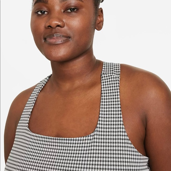 Nike Yoga Womens Cropped Gingham Tank  2X - Picture 6 of 9